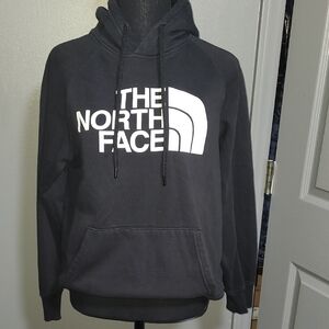 The North Face Black Hoodie with White Logo